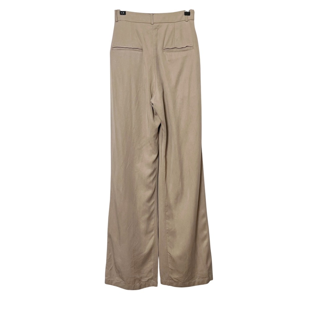 Reformation Mason Women's 0 Tan Tencel Wide Leg Trouser Office Minimal Chic - Picture 3 of 9